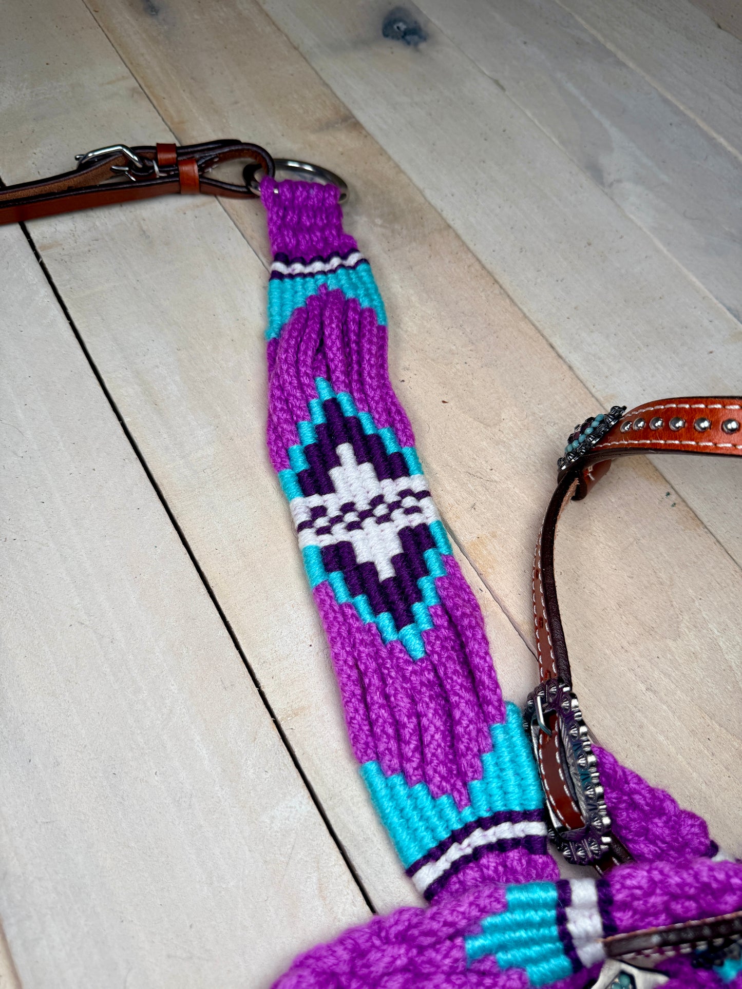 Violet Wave Woven Beaded Crystal Tack Set