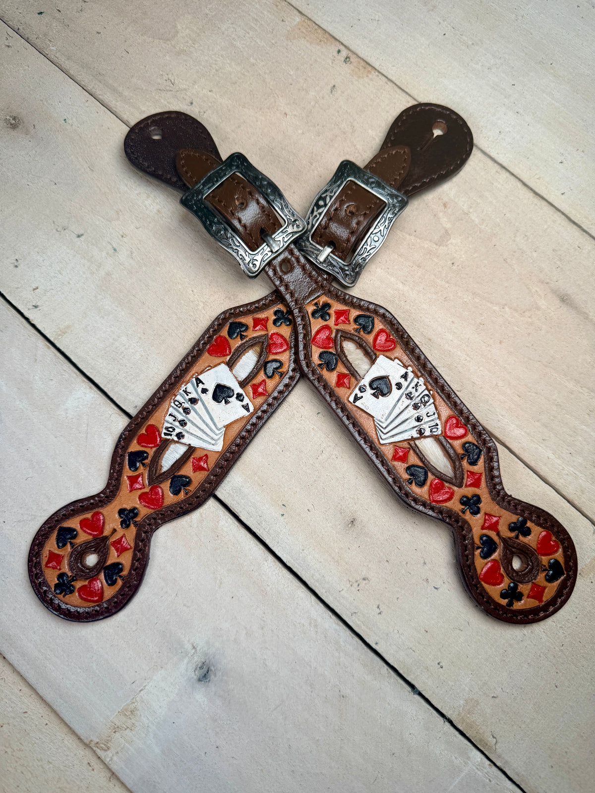 Royal Flush Painted Spur Straps