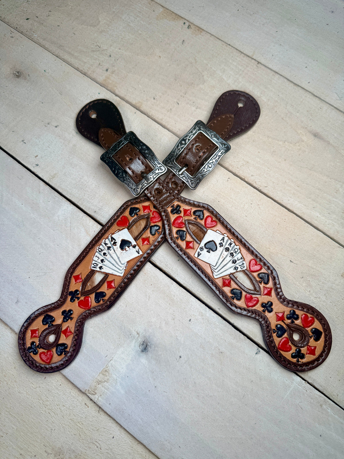 Royal Flush Painted Spur Straps