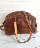 Summer Serape Wool and Leather Handle Handbag