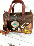 Sunflower Swatch Cowhide Handbag