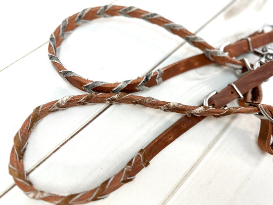Cowhide Laced Leather Wither Strap