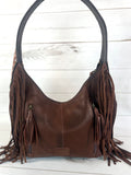 Arrow Leather Tooled Cowhide Hobo Handbag at