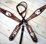 Royal Flush Painted Hide On Tack Set
