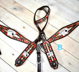 Royal Flush Painted Hide On Tack Set