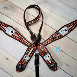 Royal Flush Painted Hide On Tack Set