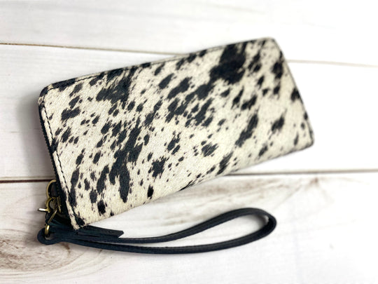 Black and White Hide Outer Wallet