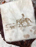Female Rancher Branded Large Crossbody Bag with Leather Fringe