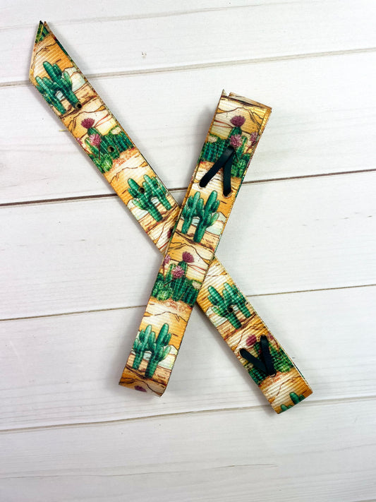 Desert Cactus Sunset Cinch Strap Set
