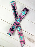Pink and Turquoise Cross Cinch Strap Set