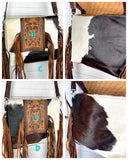 Vintage Hide Satchel Crossbody Bag