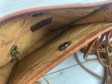 Floral Tooled Leather Front Fringe Bag