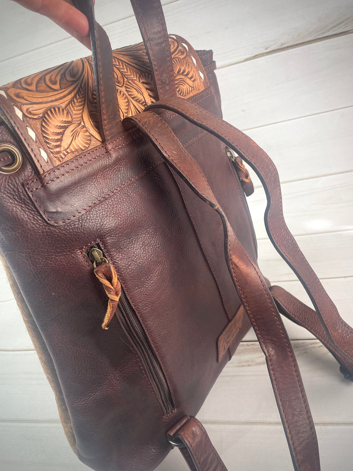 Hide & Tooled Backpack