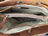 Hide Tooled & Studded Bucket Bag