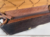 Leather Hide Clutch and Crossbody Bag