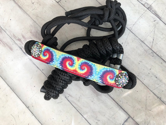 Tie Dye Crystal Concho Knot Halter