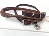 SALE! Dark Oil Leather Reins with Rolled Center