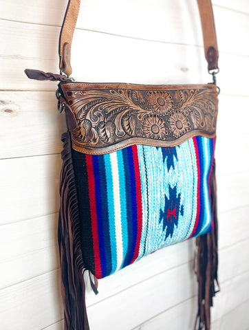 CLEARANCE! Americana Red White & Blue Tucson Wool Handbag