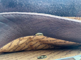 SALE! Braided Leather Hide Flap Crossbody Fringe Bag