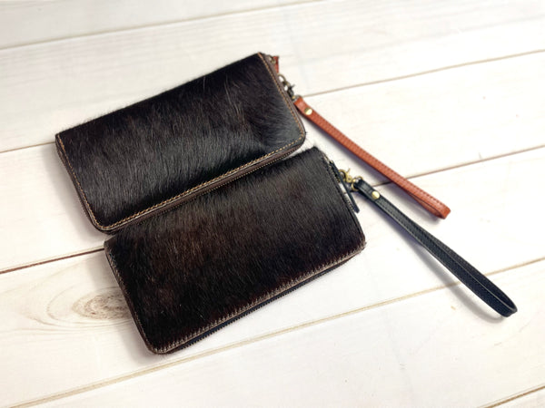 Dark Brown Hide Outer Wallet