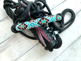 Teal Gold and Black Knot Halter