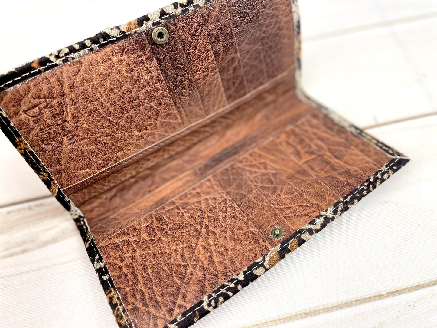 Snakeskin Print on Hide Wallet