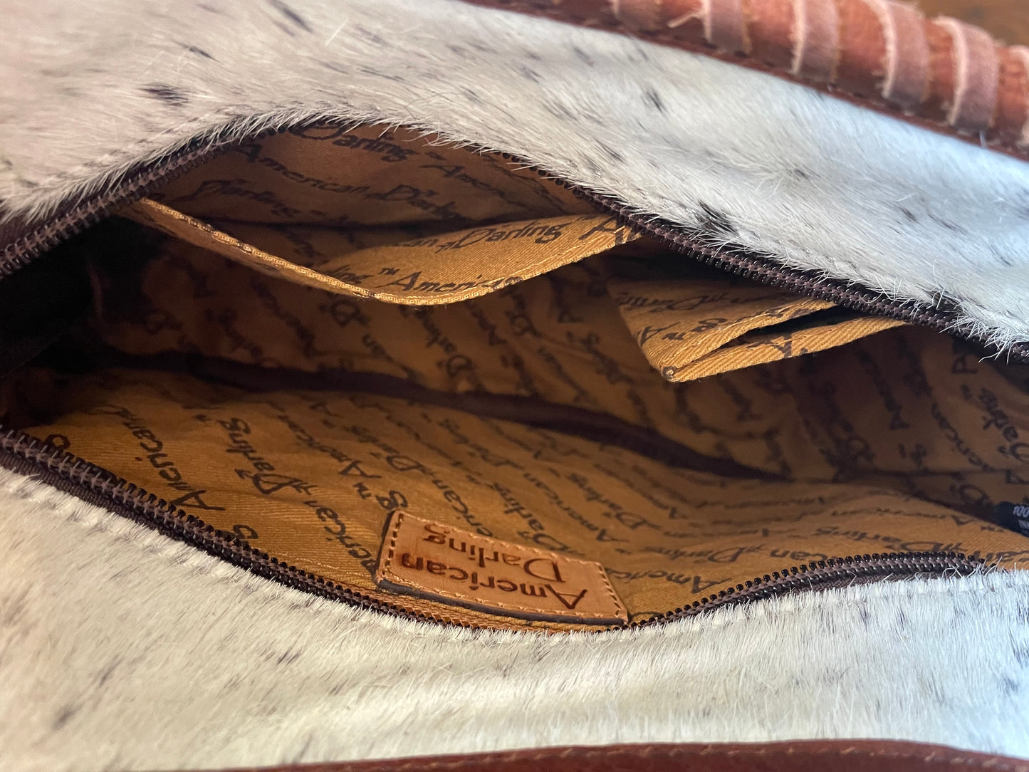 Brown Hide & Leather Boho Crossbody Long Fringe Bag