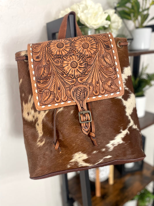 Hide & Tooled Backpack