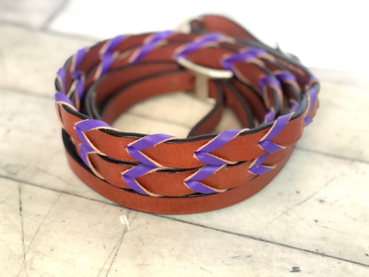 Leather Laced Barrel Reins