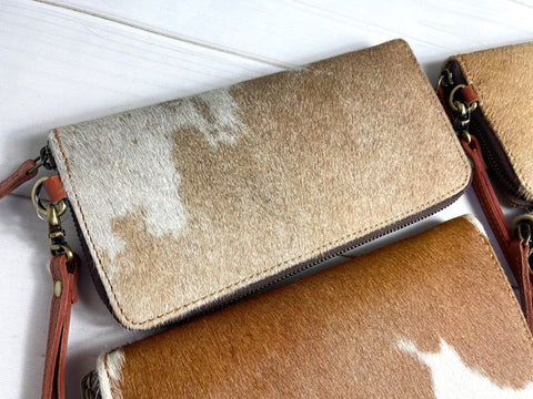 Tan Cowhide Leather Outer Wallet