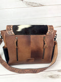 CLEARANCE! Monument Cowhide Leather Tooled Large Laptop Satchel