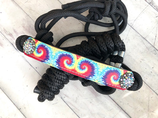 Tie Dye Crystal Concho Knot Halter