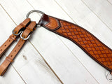 Two Tone Leather Crosshatch Tripping Collar
