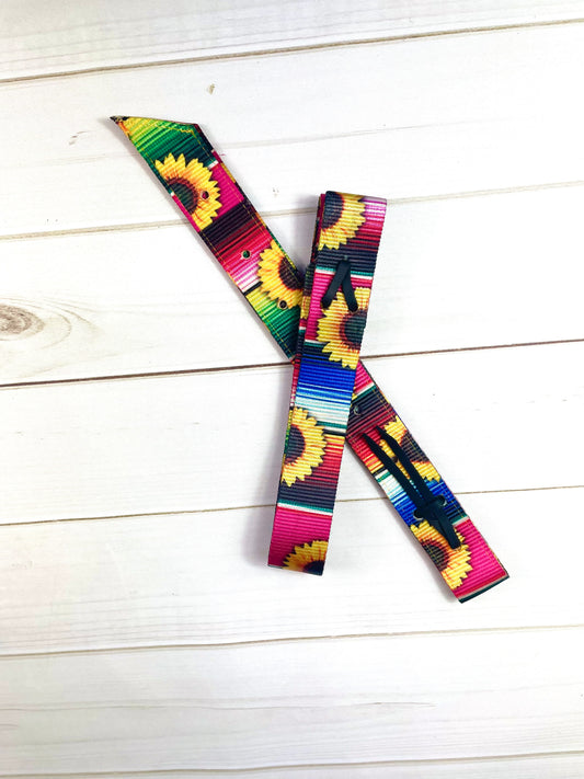 Sunflower Serape Cinch Strap Set