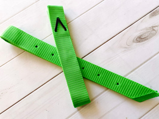 Lime Green Cinch Strap Set