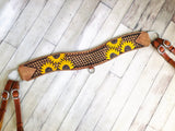 Sunflower Painted & Tooled Tripping Collar