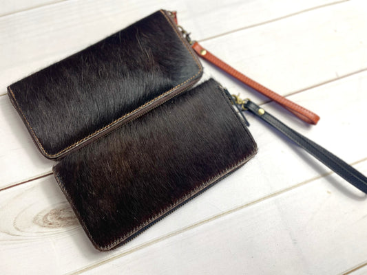 Dark Brown Hide Outer Wallet
