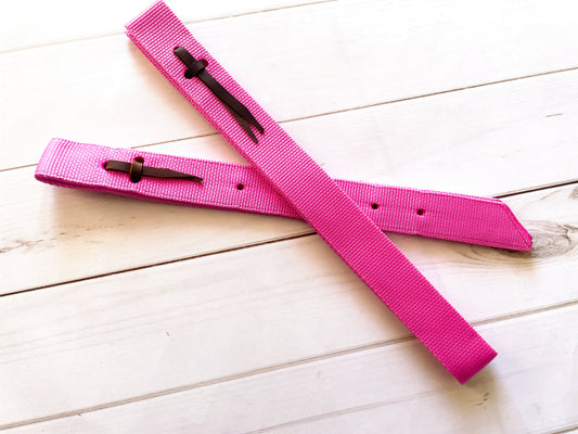Bubble Gum Pink Cinch Strap Set