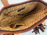 Wild Flower Leather Tooled Tote