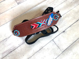 Red White Blue Beaded Inset - Feather Bronc Halter