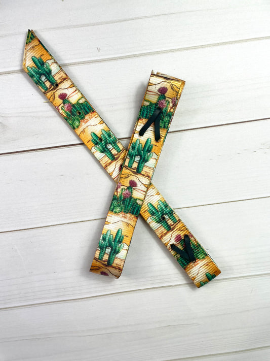 Desert Cactus Sunset Cinch Strap Set