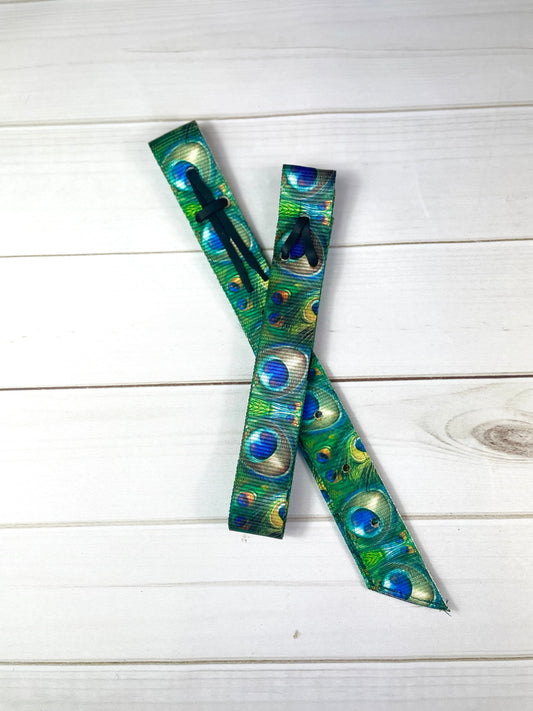 Green Peacock Cinch Strap Set
