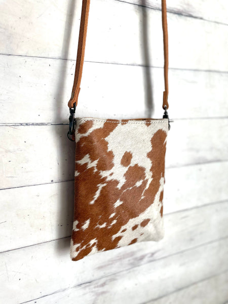 Tan Cowhide Carryall Leather Bag