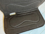 Distressed Leather & Teal Buckstitch Built Up Saddle Pad